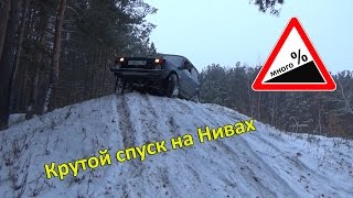 Крутой спуск на Нивах #АвтоФормула 4х4