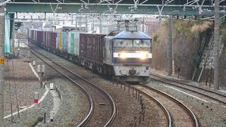 2019/03/16 JR貨物 午前6時台の貨物列車3本 54レにEF66-120号機牽引