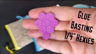 Tiny quarter inch hexagons, small English paper piecing EPP Miniature quilts and quilting