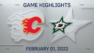 NHL Highlights | Flames vs. Stars - Feb. 1, 2022