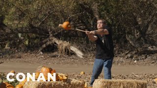 Andy Richter Smashes Pumpkins | CONAN on TBS