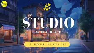 Studio Ghibli Playlist (1 Hour of Relaxing Studio Ghibli Piano)🍀Ghibli music brings positive energy🍎