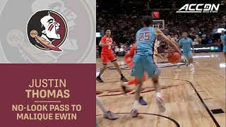 Florida State's Justin Thomas No-Look Pass To Malique Ewin