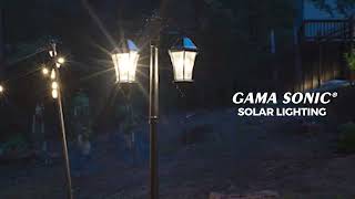 Victorian Morph Solar Lamp Post with Double Downward Lights  | Solar Lights for Any Outdoor Setting