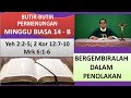 BUTIR-BUTIR PERMENUNGAN MINGGU BIASA 14 B