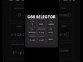 CSS Selectors Shorts  |  #css #cssselector #shorts