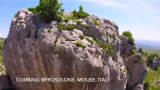 Climbing at Frosolone Crag