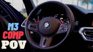 POV-2021 BMW M3 Competition Night Drive-Hard Pulls, Downshifts \u0026 Cruising