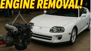 POV: Removing a Toyota Supra MK4 Engine | Step-by-Step DIY Guide for Car Lovers! 🚗🔧