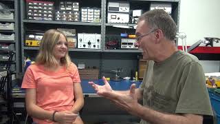 Emi shortwave girl visits D-lab electronics Is it really her? Last skit for this visit