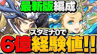 【裏修羅超え】スタミナ0で6億経験値！？裏機構城をノアで周回しよう！ランク上げ編成【パズドラ】