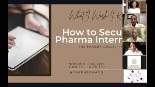 How to get a pharmaceutical internship