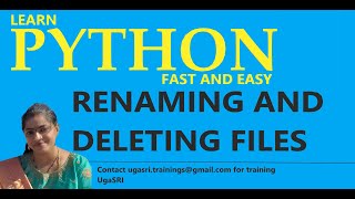 PYTHON - RENAMING AND DELETING FILES (PART 59)