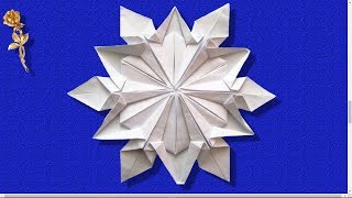 Origami : ❄️ Flocon de neige ❄️ (Dennis Walker)