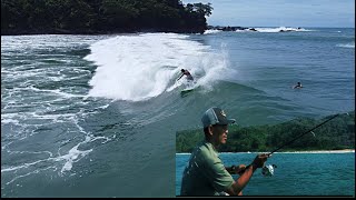 Boat trip to cikorombong spot || surfing and fishing | cimaja,west Java Indonesia@Hydbule