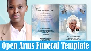 Funeral Program Template - Open Arms Design