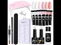 LILYCUTE Nail Gel Set 6W LED Lamp Full Manicure Set Vernis Semi Permanent Quick Extension Nail Kit