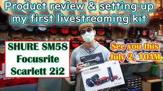 Shure SM58 & Focusrite Scarlett 2i2 Studio product review & setup. #livestream #podcast #live #DAW