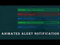 Animated Toast Notification using JavaScript & jQuery | Custom Warning Alert Notification