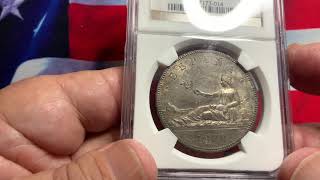 Rare World Coins Spain 1870 5 Pesetas, Extremely Rare NGC 58 Beauty