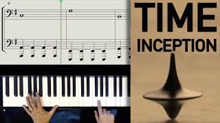 Time - Inception - Piano Tutorial with sheet music and hands