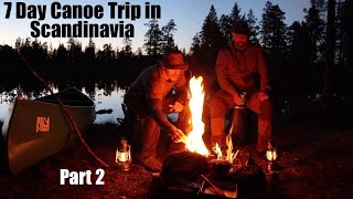 7 Day Wilderness Canoe Trip - Part 2.  Rogen Naturreservat Sweden. Hammock Wild Camp. Fishing.