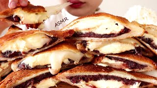 【咀嚼音】あんこクリームチーズ餅揚げパンを食べる RED BEAN CREAM CHEESE DEEP FRIED BREAD【ASMR / EATING SOUNDS / MUKBANG】