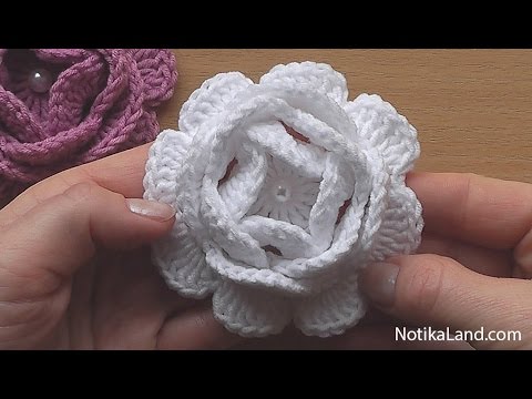 Crochet Flower Rose VERY EASY Tutorial #2 Crochet Flower Rose VERY EASY Tutorial #2