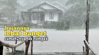 Suasana hujan di perkampungan melayu sambas