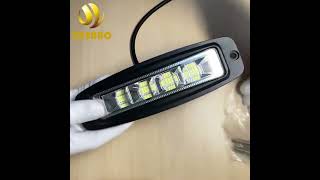 Automobile LED work light Embedded one-shaped 4-hole led off-road vehicle spotlight #auxiliary light