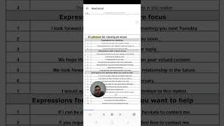 #shorts Email Sentences and Phrases in different situations