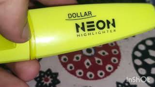 Dollar Neon Highlighter Use and Review