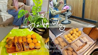 Persiapan Bikin cemilan frozen food Buat menu Berbuka puasa |Unboxing shopee |cuci kipas angin