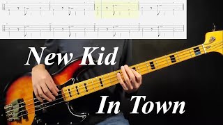 Eagles - New Kid In Town Bass Cover (With Tabs \u0026 Backing Track)