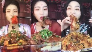 [ASMR]主食肉類MEAT CHINESE STICKY RICE MUKBANG DESSERT|KWAI EATING SHOW| CHINESE DESSERT食べる 吃播 EAT FOOD