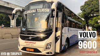 VOLVO 9600s of Telangana Tourism ❤️ Hyderabad 🔁 Tirupati.