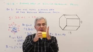 12-1E Surface Area of Regular Hexagonal Prism