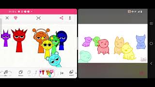 doodle music but the Sprunki are Music #sprunki