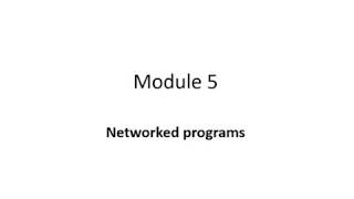 Python Application Programming 17CS664 Module 5 Networked Programs Part 3/3