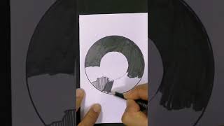 ✅ Como Dibujar un Paisaje a LAPIZ blanco y negro ⭐ Dibujos de Paisajes a lapiz 🔴 Easy Art