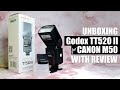 Godox TT520 II Unboxing and Review | Canon M50