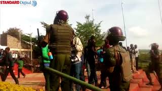 Police lob teargas at Daystar University students during protest