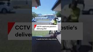 CCTV captures postie’s delivery fail