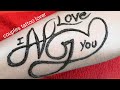 Demanding N♥G Letter Tattoo Design For Hand || I Love you❤ || Tattoo Design