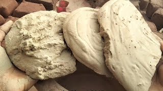 New 🎉/Soft fluffy golden yellow pure mud dirt Dry clay pot floor crumble satisfying ASMR sounds