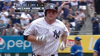 TOR@NYY: McCann opens the scoring with two-run homer