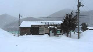 【秘境駅】風雪吹き荒ぶ上白滝駅