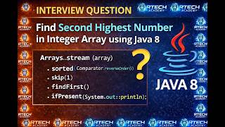 Find Second Highest Number in Array | Java 8 Interview Question |Top Java Coding Question