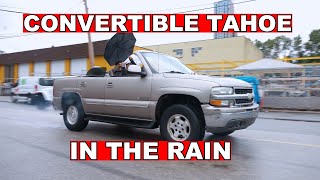 Lamborghini Urus Chevy Tahoe Body Swap Part 9-Driving Convertible Tahoe in Rain \u0026 Cutting the Urus