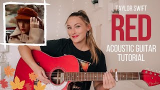 Taylor Swift RED Guitar Tutorial (Acoustic) // Nena Shelby